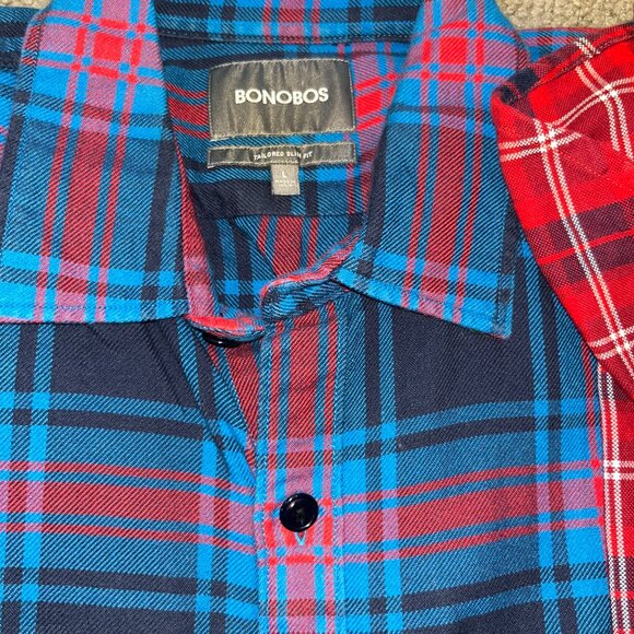 Bonobos Lot of 3 Cotton/Flannel Men's Large Slim Fit Shirts - Excel. Condition - Picture 3 of 16